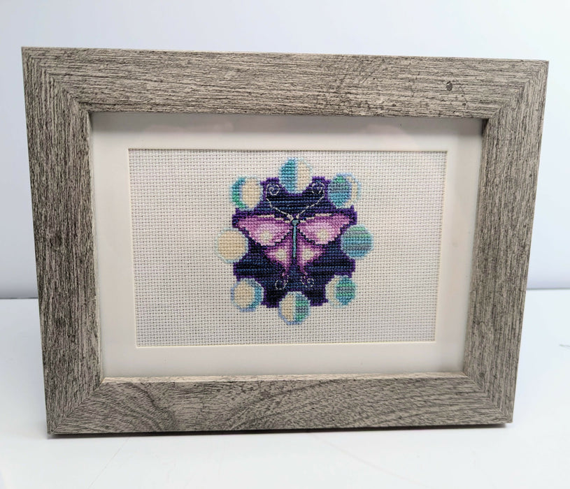 Lunar Moth Cross Stitch Art