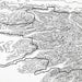 Close up of Olympic National Park decorative map.