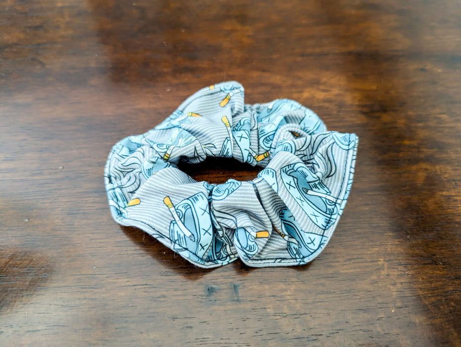Ash tray scrunchie, reused fabric, hair accessory, hair bow