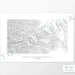 Horizontal Park City Ski Resorts (Solitue, Brighton, Snowbird, and Alta) poster with topography.