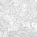 Close up of Park City Ski Resorts (Snowbird, Deer Valley, Solitude, Brighton, Alta) decorative map.