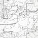 Close-up of black labels and contour lines for Yosemite National Park poster with map art.