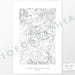 National Park print of Petrified Forest with topography art.
