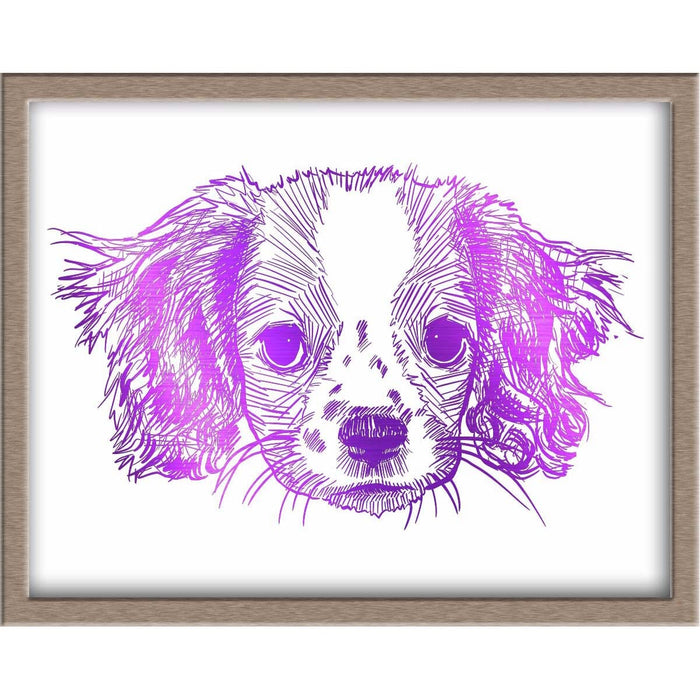 Cavalier King Charles Puppy Foiled Print (Pixel) Posters, Prints, & Visual Artwork JoyousJoyfulJoyness 