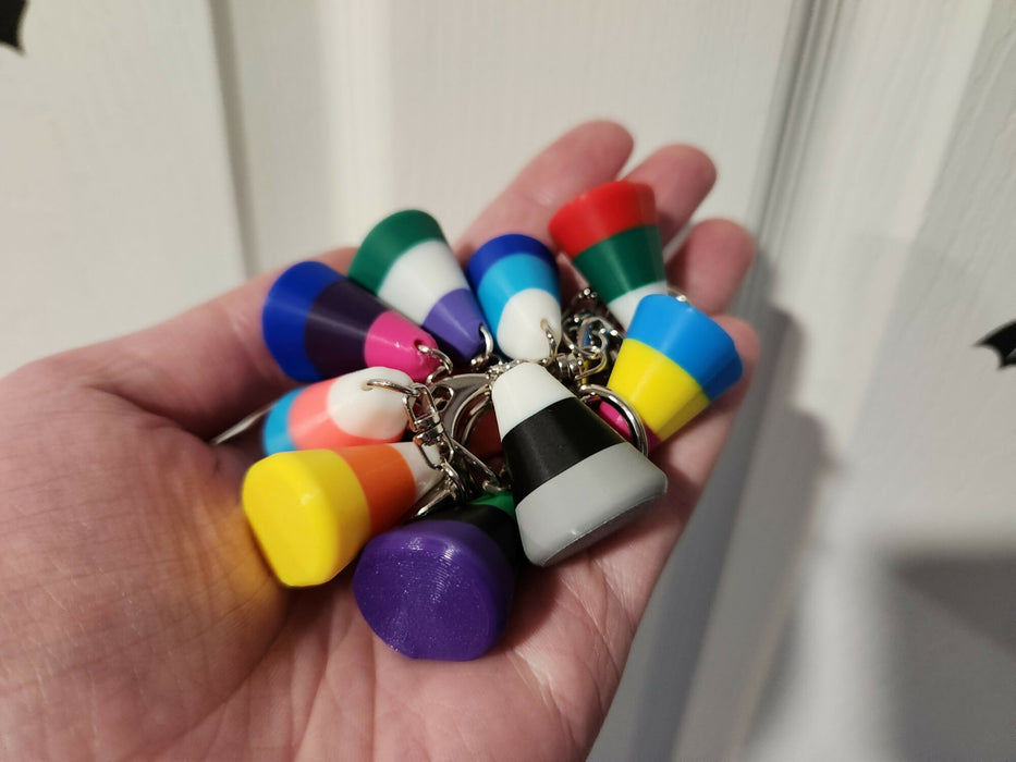 Candy Corn Keychains (custom colors available!)