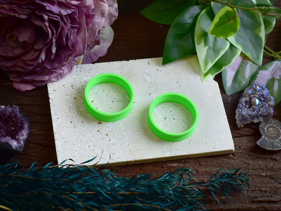 Ear Tunnels 10-100mm Neon Green | Pair | Ultra Light Thin-wall Ear Plugs | Gauge Earrings | Gauged Plugs