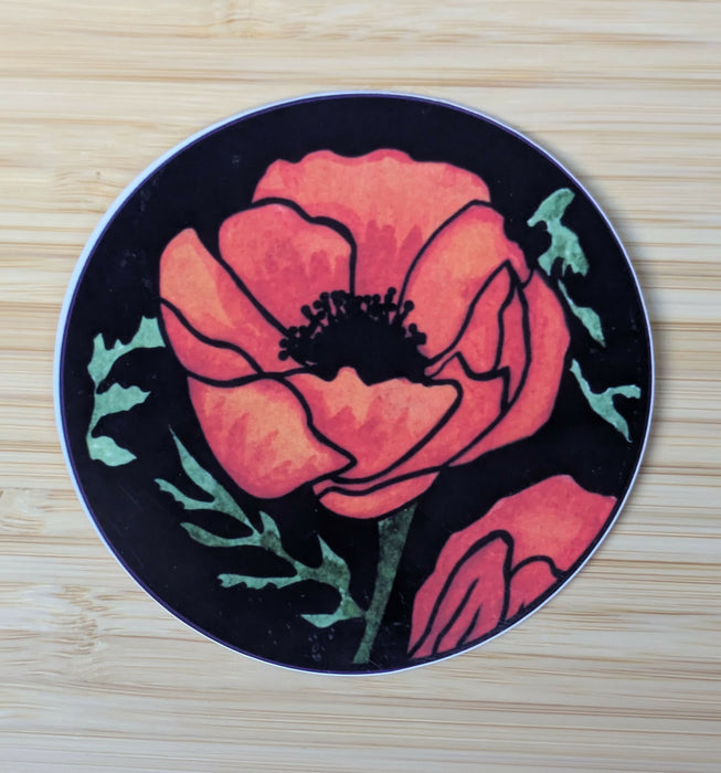 Poppy Painting Sticker