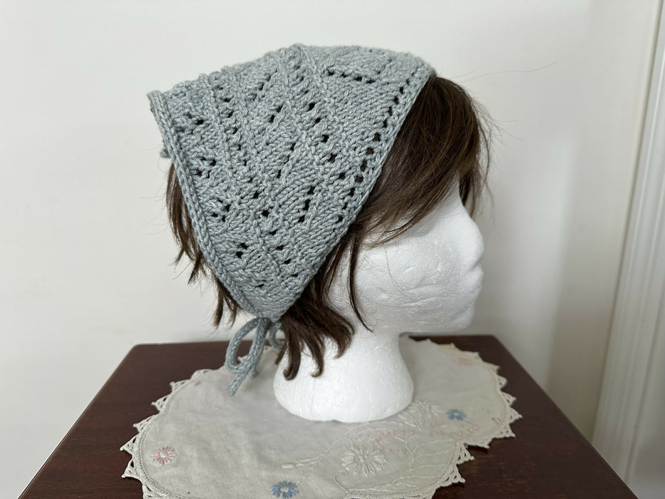Hand knit bandana head wrap