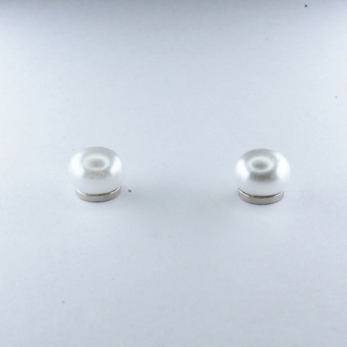 Fresh Water Pearl Earrings in 2 colors and 3 sizes or as a 6 pack. Magnetic, Hypoallergenic Surgical Steel Stud or Clip-on