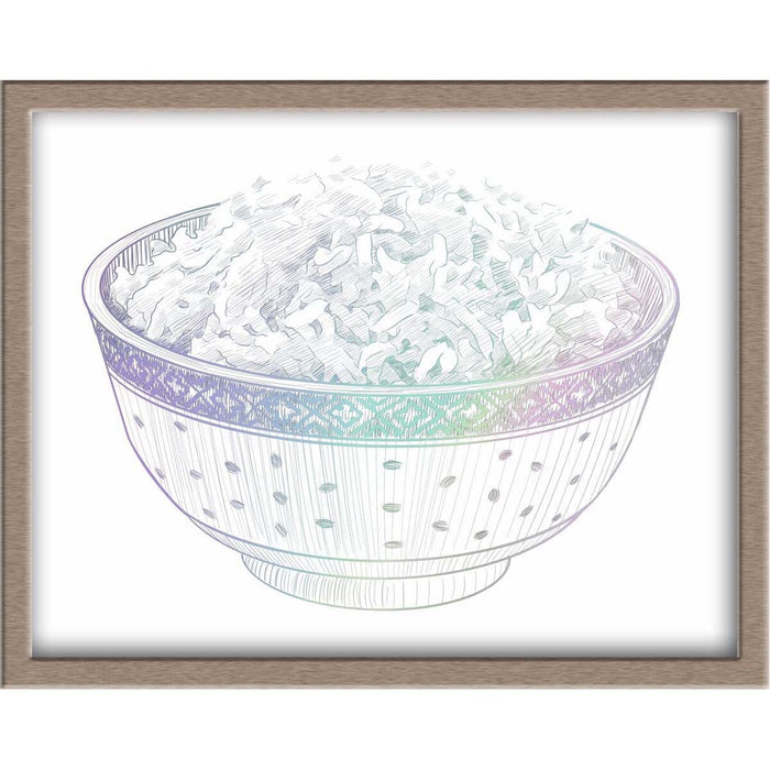 Bowl of Rice Foiled Print Posters, Prints, & Visual Artwork JoyousJoyfulJoyness 