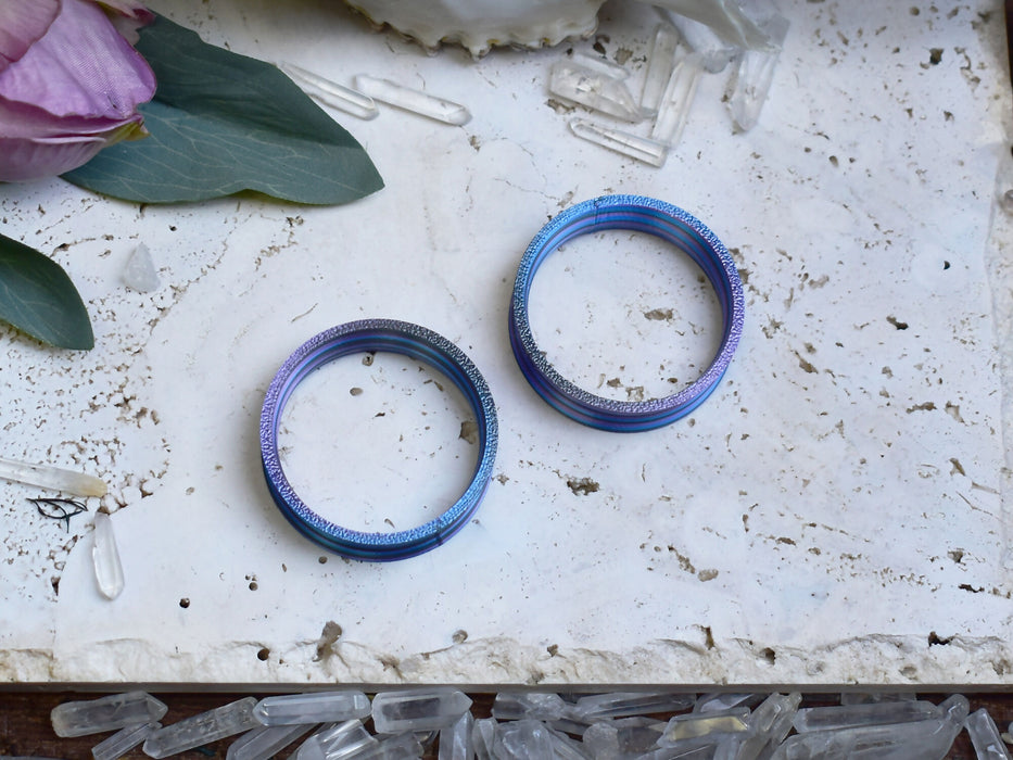Ear Tunnels 10-100mm Twisted Blue | Pair |Ultra Light Thin-wall Ear Plugs | Gauge Earrings | Gauged Plugs