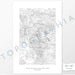 Rocky Mountain National Park poster with black and white contour lines to represent topography
