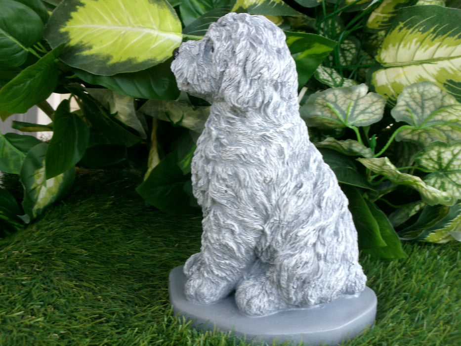 Cockapoo Concrete Statue 4.5x6.8.25" High