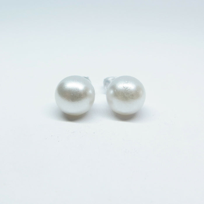 Fresh Water Pearl Earrings in 2 colors and 3 sizes or as a 6 pack. Magnetic, Hypoallergenic Surgical Steel Stud or Clip-on