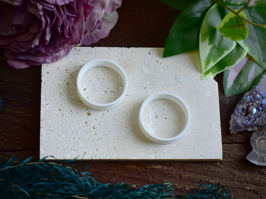 Ear Tunnels 10-100mm White | Pair |Ultra Light Thin-wall Ear Plugs | Gauge Earrings | Gauged Plugs