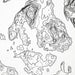 Zoomed in view of the San Juan Islands, Washington poster with a topographic map.