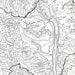 Zoomed in view of Sequoia National Park poster with a topographic map.