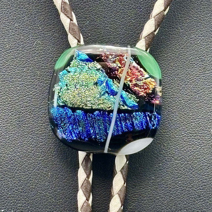 Fused Glass Bolo Tie