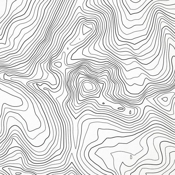 Zoomed in view of Mount Sneffels, Colorado poster with a topographic map.