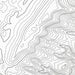Close-up of contour lines that represent topography on the map poster of Spruce Knob, West Virginia.