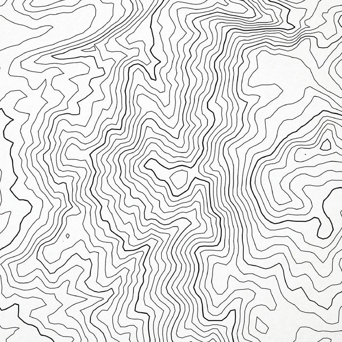 Zoomed in view of Steamboat, Colorado Ski Resort poster with a topographic map.