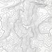Zoomed in view of Steamboat, Colorado Ski Resort poster with a topographic map.