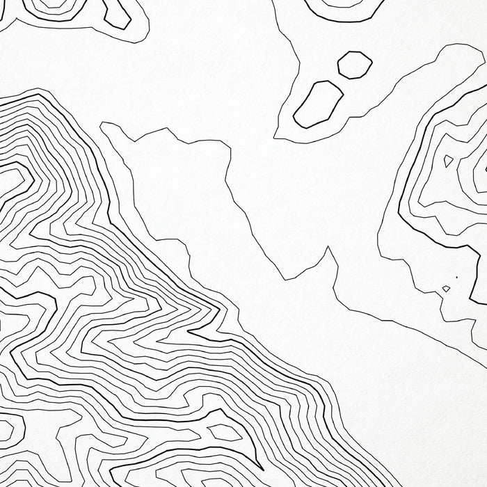 Zoomed in view of Sun Valley, Idaho poster with a topographic map.