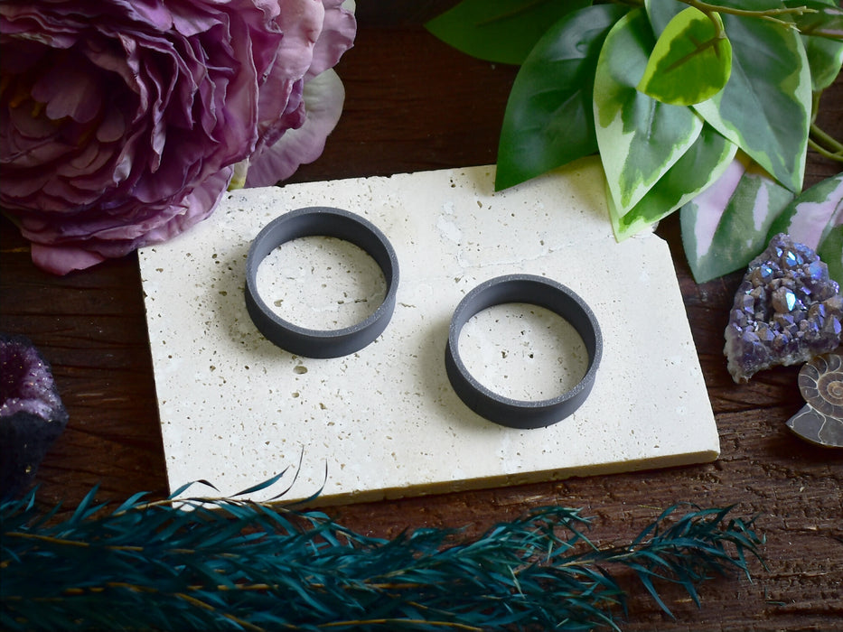 Ear Tunnels 10-100mm Grey | Pair | Ultra Light Thin-wall Ear Plugs | Gauge Earrings | Gauged Plugs