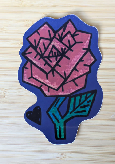 Geometric Rose Sticker
