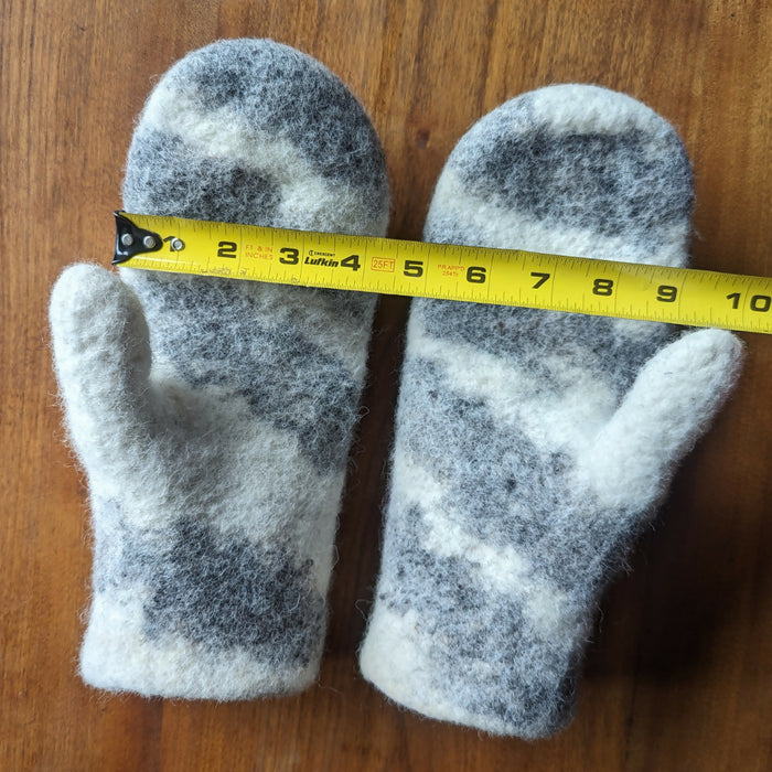 Felted Wool Mittens, Size Adult Medium