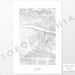 Example art map print of Telluride Ski Resort. Art uses verticle orientation. Print shows landscape of the area using elevation data. On the artwork is a title and concise info of location and elevation. Custom map decor
