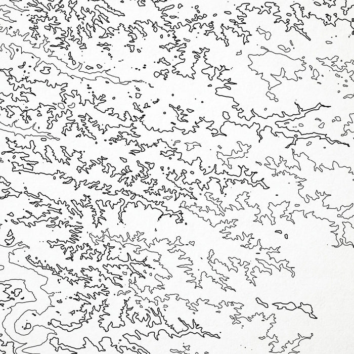 Close up of Teddy Roosevelt National Park decorative map.