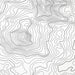 Close look at the Three Sisters topographic map art. Clean lines give it a modern and minimalist style.