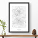 Three Sisters, Oregon topographic map poster, 24 inches by 36 inches, in a vertical orientation, with a black solid wood ready-to-hang frame.