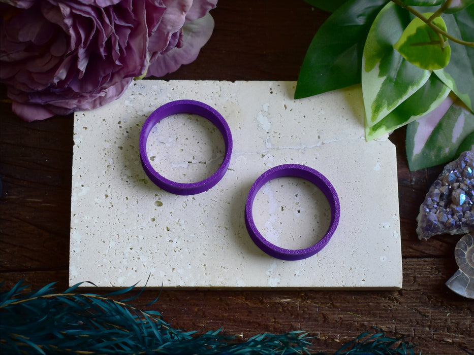 Ear Tunnels 10-100mm Dark Violet | Pair | Ultra Light Thin-wall Ear Plugs | Gauge Earrings | Gauged Plugs