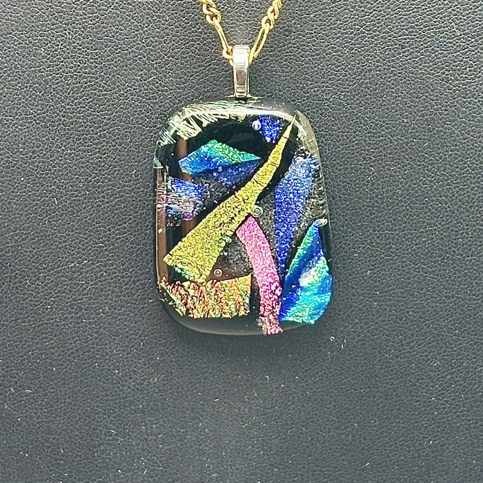 Fused Dichroic Glass Pendent
