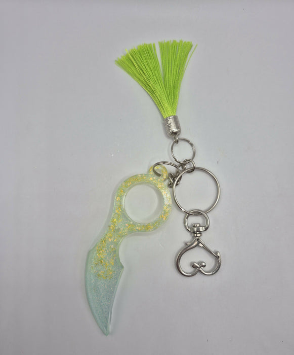 Dagger Safety Keychain (Lime Green)