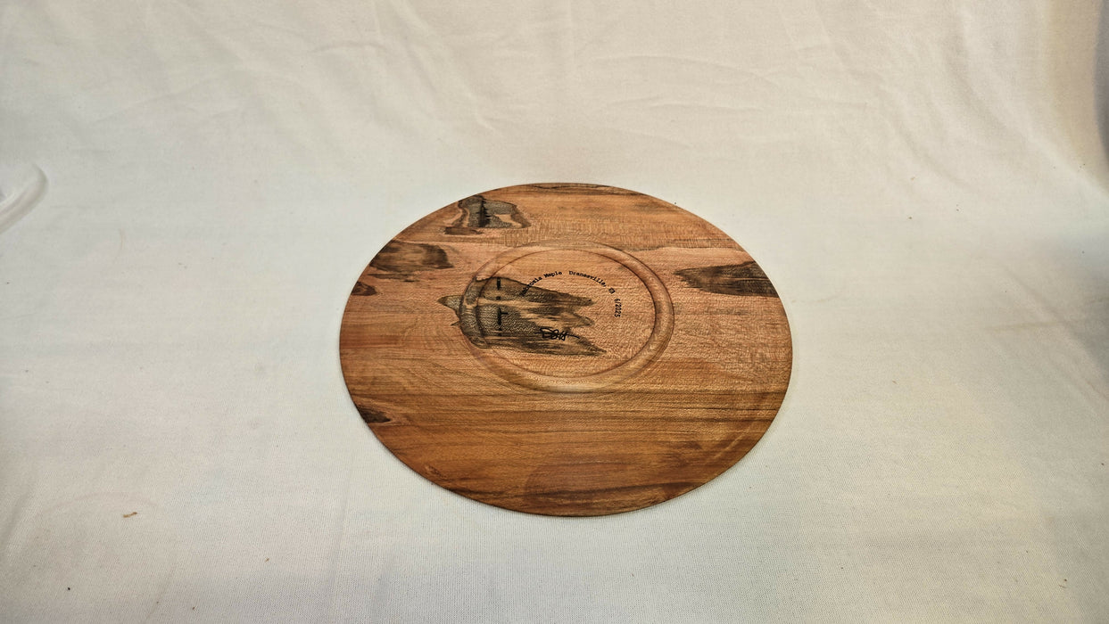 Ambrosia Maple Thin Platter 13-1/4" Hand Turned