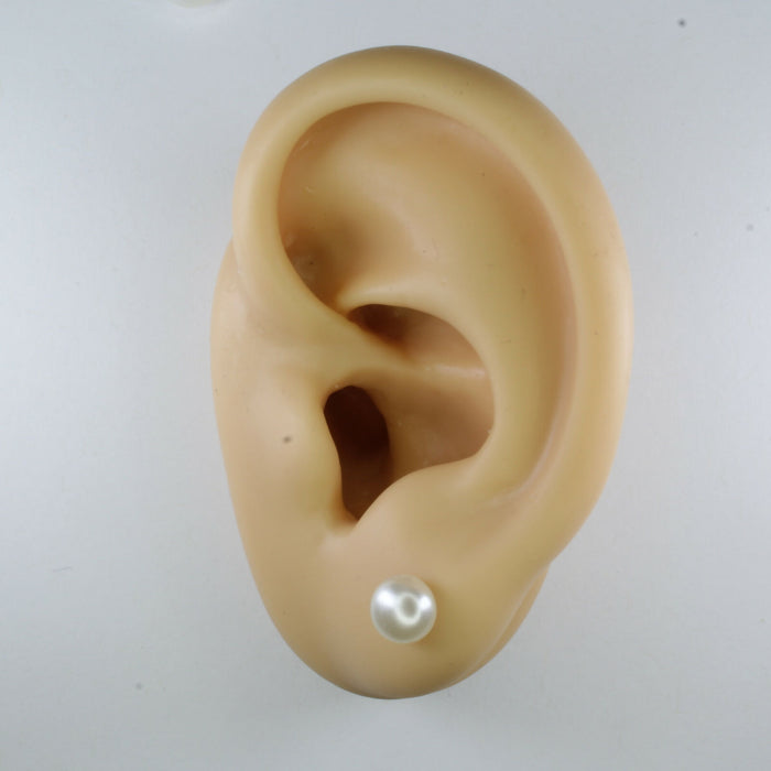 Fresh Water Pearl Earrings in 2 colors and 3 sizes or as a 6 pack. Magnetic, Hypoallergenic Surgical Steel Stud or Clip-on