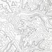 Close-up of contour lines that represent Vail Ski Resort topography on the map poster.