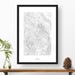 Vail Ski Resort topographic map poster, 24 inches by 36 inches, in a vertical orientation, with a black solid wood ready-to-hang frame.