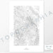 National Park print of Vail Ski Resort, Colorado with topography art.