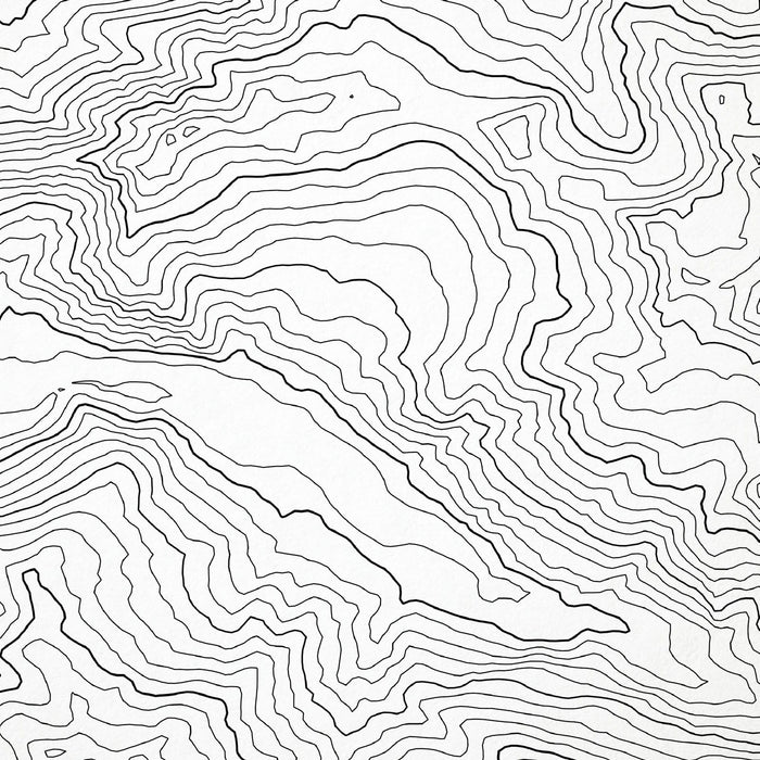 Close-up of contour lines that represent topography on the map poster of Verbier in the Swiss Alps.