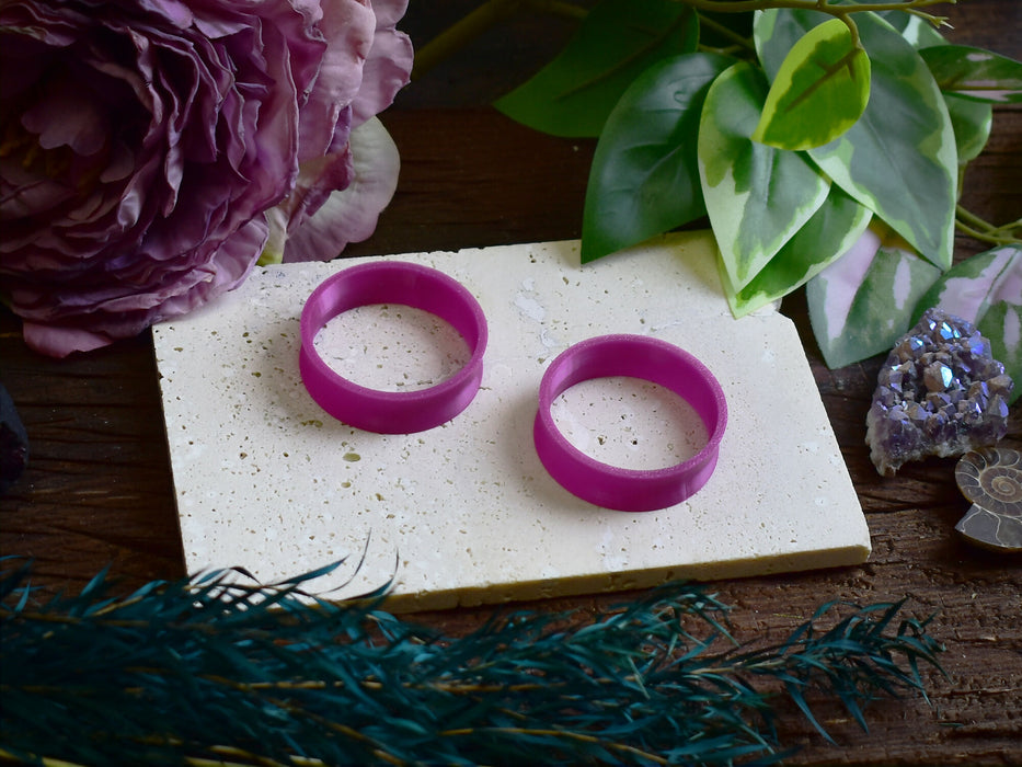 Ear Tunnels 10-100mm Deep Purple | Pair | Ultra Light Thin-wall Ear Plugs | Gauge Earrings | Gauged Plugs