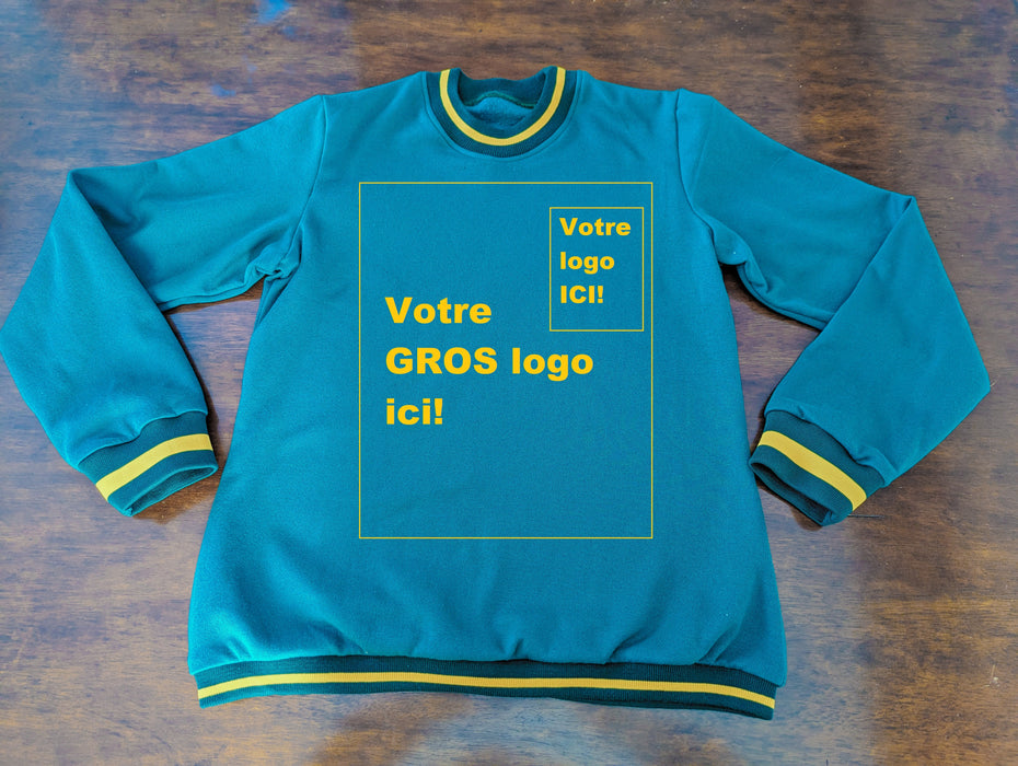 Basic sweatshirt fleece crewneck, ready for printing