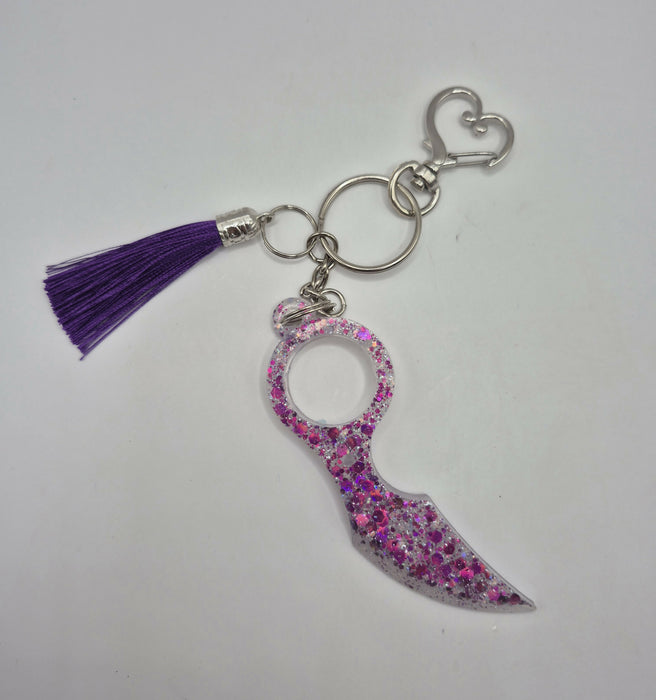 Dagger Safety Keychain (Purple)