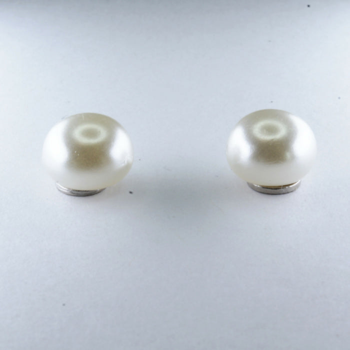 Fresh Water Pearl Earrings in 2 colors and 3 sizes or as a 6 pack. Magnetic, Hypoallergenic Surgical Steel Stud or Clip-on