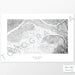 Print of Walla Walla, Washington with a topographic map. Black contour lines on a white background.