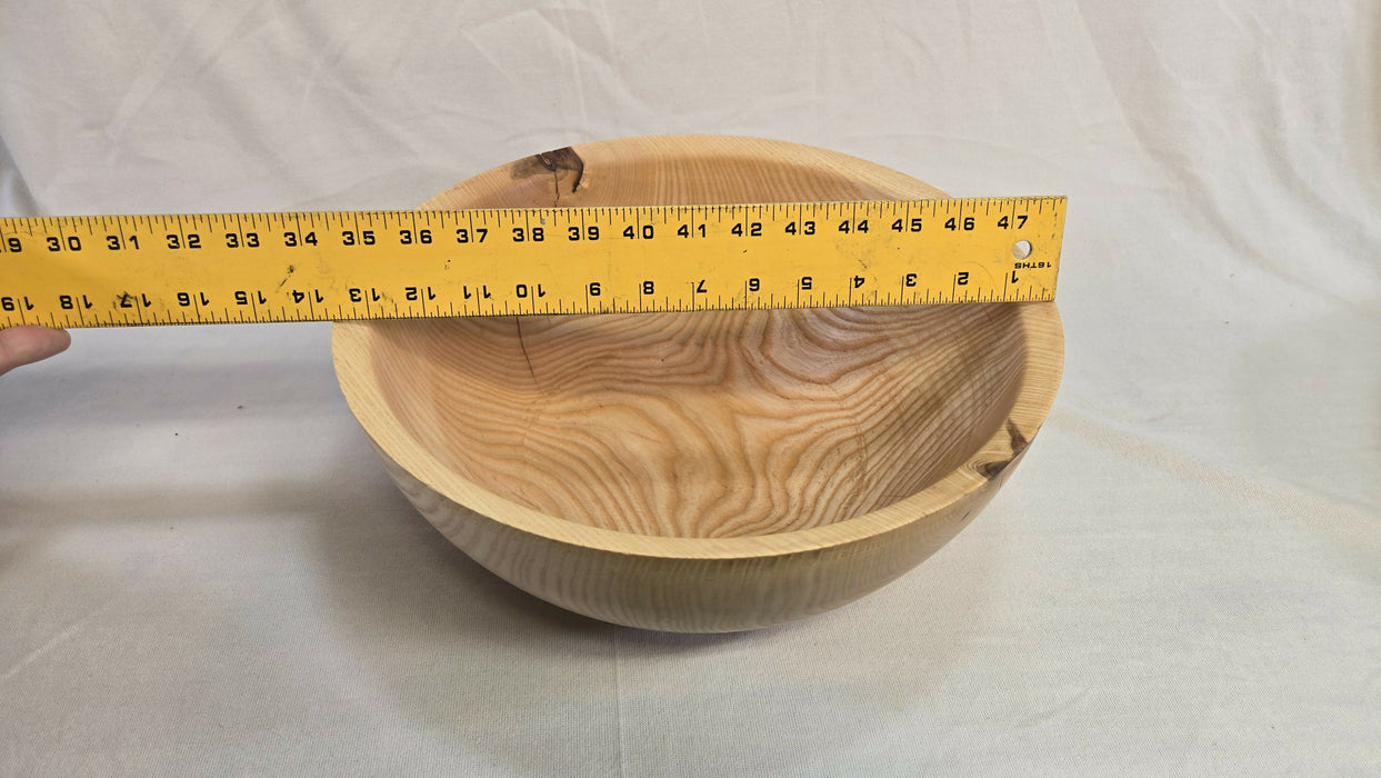 Ash Bowl 13-3/4" Hand Turned