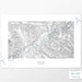 Mountain art print of Whistler-Blackcomb Ski Resort with a topographic map. Black contour lines on a white background.